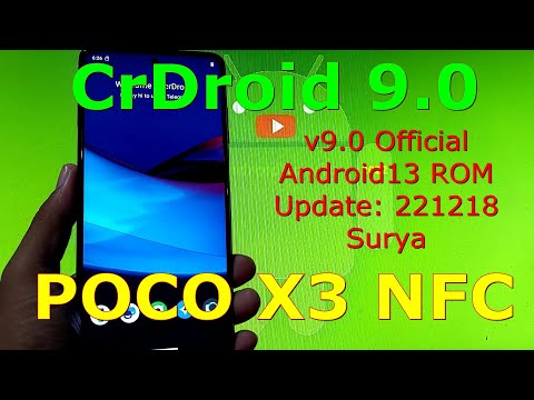 CrDroid 9.0 Official for Poco X3 Android 13 Update: 221218