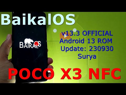 BaikalOS 13.3 OFFICIAL for Poco X3 Android 13 ROM Update: 230930