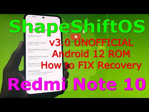 ShapeShiftOS v3.0 Android 12 for Redmi Note 10 ( Mojito / Sunny ) - WiFi Fixed