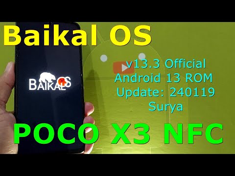 Baikal OS 13.3 Official for Poco X3 Android 13 ROM Update: 240119