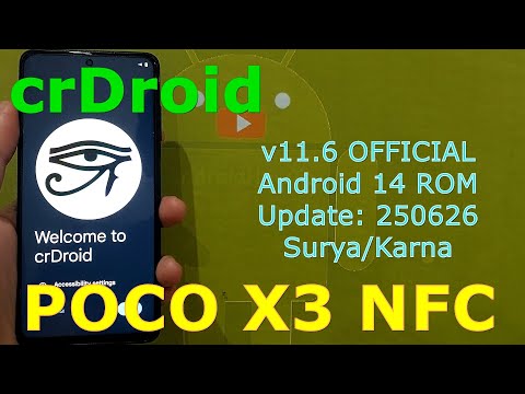 CrDroid v11.6 OFFICIAL for Poco X3 Android 14 ROM Update: 250626