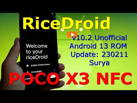 RiceDroid 10.2 for Poco X3 Android 13 ROM Update: 230211