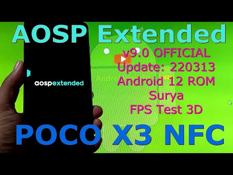 AOSP Extended v9.0 OFFICIAL for Poco X3 NFC Android 12 Update: 220313 - FPS Test 3D