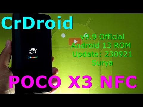 CrDroid v9.9 Official for Poco X3 Android 13 ROM Update: 230921