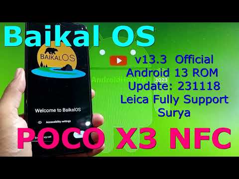 Baikal OS 13 Official for Poco X3 Android 13 ROM Update: 231118