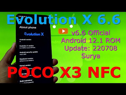 Evolution X 6.6 Official for Poco X3 NFC Android 12.1 Update: 220708