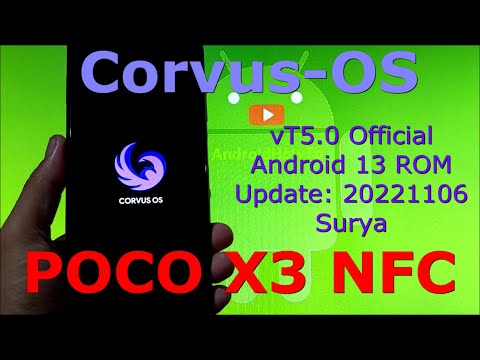 Corvus-OS vT5.0 Official for Poco X3 Android 13 Update: 20221106