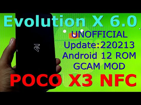 Evolution X 6.0 Unofficial for Poco X3 NFC Android 12 Update:220213