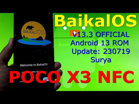 BaikalOS 13.3 OFFICIAL for Poco X3 Android 13 ROM Update: 230719