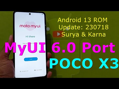 MyUI 6.0 Port for Poco X3 Android 13 ROM Update: 230718