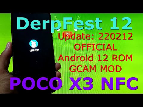 DerpFest OFFICIAL for Poco X3 NFC Update: 220212