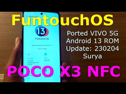 FuntouchOS PORT for Poco X3 NFC Android 13 Port Update: 230204