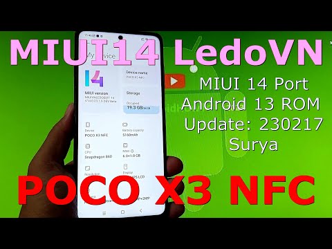 Miui14 LedoVN for Poco X3 Android 13 ROM Update: 230217