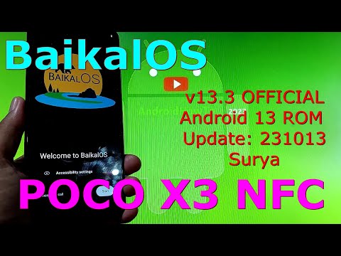 BaikalOS 13.3 OFFICIAL for Poco X3 Android 13 ROM Update: 231013