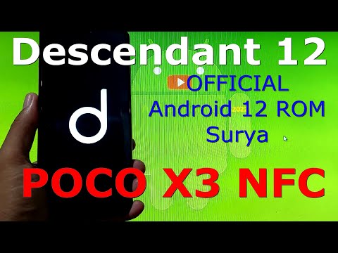 Descendant 12.0 OFFICIAL for Poco X3 NFC Android 12 Update: 220217
