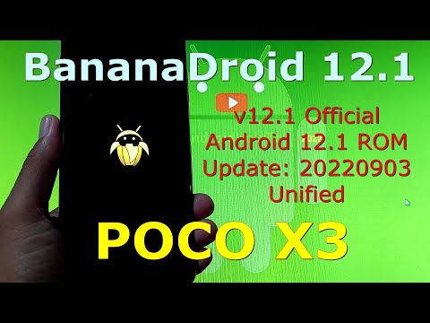 BananaDroid 12.1 Official for Poco X3 NFC Android 12.1 Update: 20220903