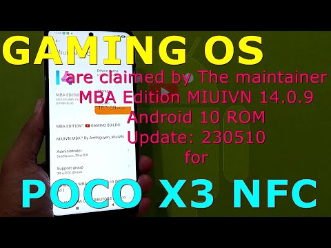 Gaming OS: MBA Edition MIUIVN 14.0.9 for Poco X3 Android 10 ROM Update: 230510