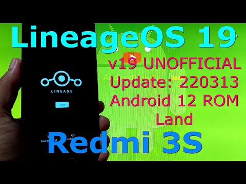 LineageOS 19 UNOFFICIAL for Redmi 3S Android 12 Update: 220313