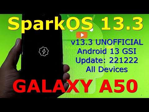 SparkOS 13.3 UNOFFICIAL for Galaxy A50 Android 13 GSI Update: 221222