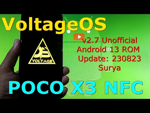 VoltageOS 2.7 Unofficial for Poco X3 Android 13 ROM Update: 230823