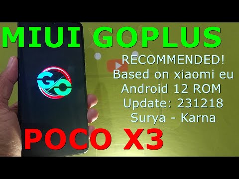 RECOMMENDED! MIUI GOPLUS SP BRONZE EDITION for Poco X3 Android 12 ROM Update: 231218