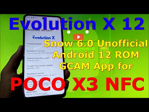 Evolution X Snow 6.0 Android 12 for Poco X3 NFC (Surya)