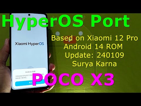 HyperOS Port for Poco X3 Android 14 ROM Update: 240109