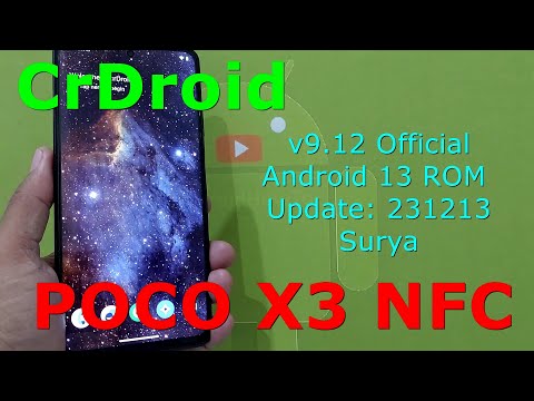 CrDroid v9.12 Official for Poco X3 Android 13 ROM Update: 231213