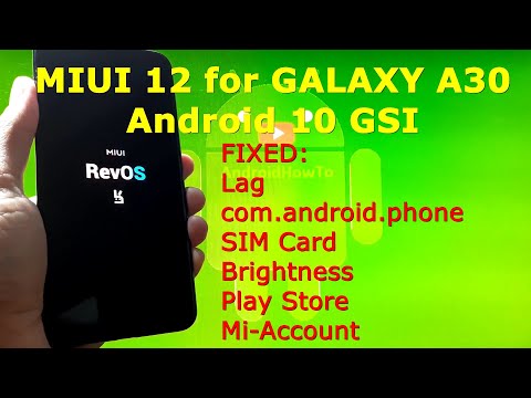 MIUI 12 Android 10 for Samsung Galaxy A30