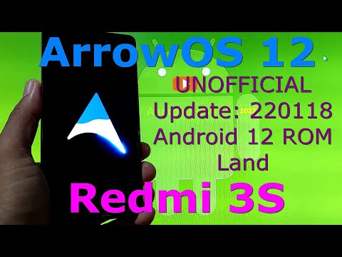 ArrowOS UNOFFICIAL for Redmi 3S Android 12 Update: 220118