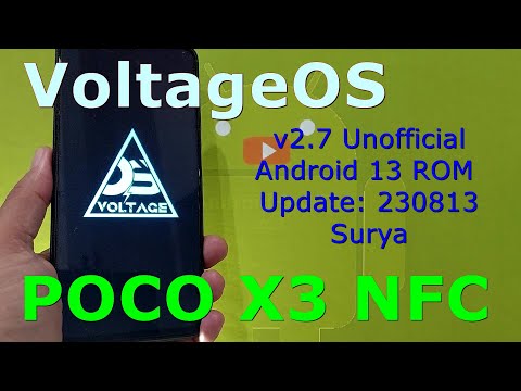 VoltageOS 2.7 Unofficial for Poco X3 Android 13 ROM Update: 230813
