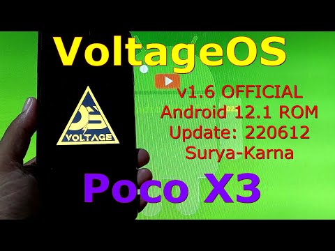 VoltageOS v1.6 OFFICIAL for Poco X3 NFC Android 12.1 Update: 220612