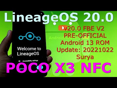 LineageOS 20.0 FBE V2 PRE-OFFICIAL for Poco X3 Android 13 Update: 20221022