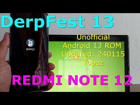 DerpFest 13 UnOfficial for Redmi Note 12 Android 13 ROM Updated: 240115