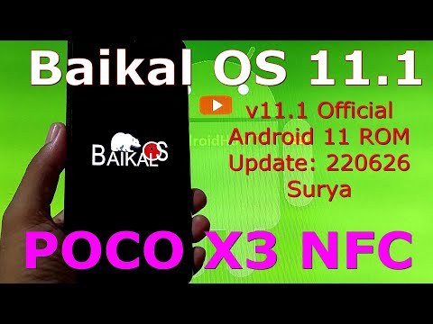 BaikalOS 11.1 for Poco X3 NFC Android 11 Update: 220626