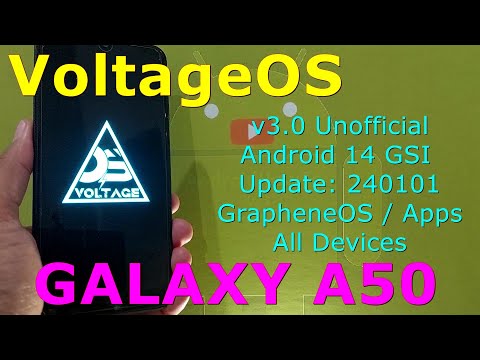 VoltageOS 3.0 Unofficial for Samsung Galaxy A50 Android 14 GSI Update: 240101