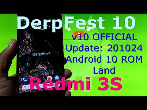 DerpFest 10 OFFICIAL for Redmi 3S Android 10 Update: 201024