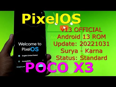 PixelOS OFFICIAL for Poco X3 Android 13 Update: 20221031