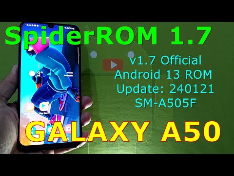 SpiderROM 1.7 Official for Samsung Galaxy A50 Android 13 ROM Update: 240121