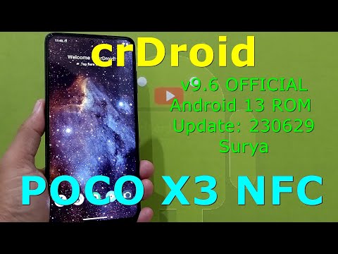 crDroid v9.6 OFFICIAL for Poco X3 Android 13 ROM Update: 230629