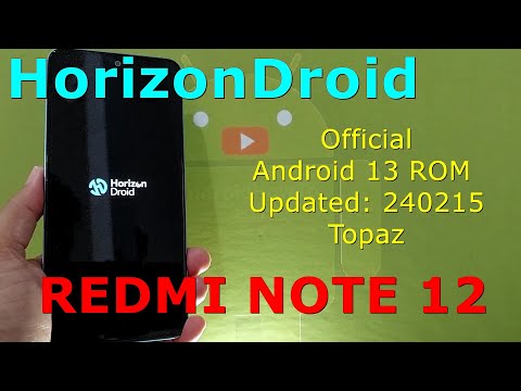 HorizonDroid 13 Official for Redmi Note 12 Android 13 ROM Updated: 240215