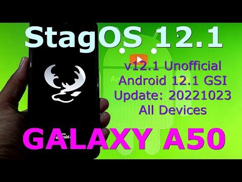 StagOS 12.1 Unofficial for Samsung Galaxy A50 Android 12.1 GSI Update: 20221023