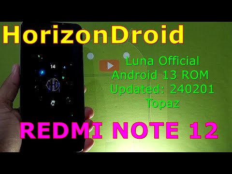 HorizonDroid 13 Official for Redmi Note 12 Android 13 ROM Updated: 240201