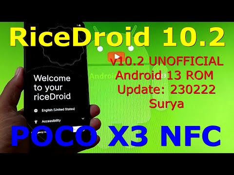 RiceDroid 10.2 UNOFFICIAL for Poco X3 Android 13 ROM Update: 230222