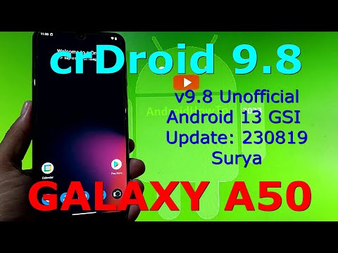 crDroid 9.8 Unofficial for Galaxy A50 Android 13 GSI Update: 230819