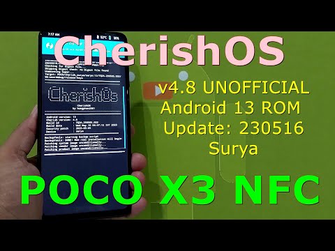 CherishOS 4.8 UNOFFICIAL for Poco X3 Android 13 ROM Update: 230516