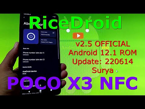 RiceDroid v2.5 OFFICIAL for Poco X3 NFC Android 12.1 Update: 220622