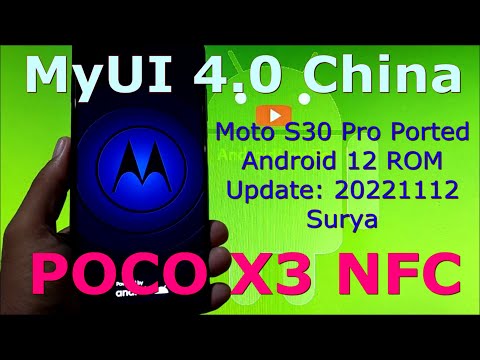 MyUI 4.0 China for Poco X3 NFC Android 12 Update: 20221112