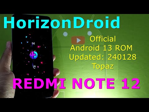 HorizonDroid 13 Official for Redmi Note 12 Android 13 ROM Updated: 240128