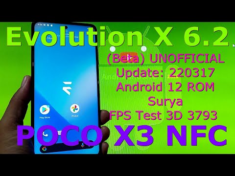 Evolution X 6.2 (Beta) UNOFFICIAL for Poco X3 NFC Android 12 Update: 220317